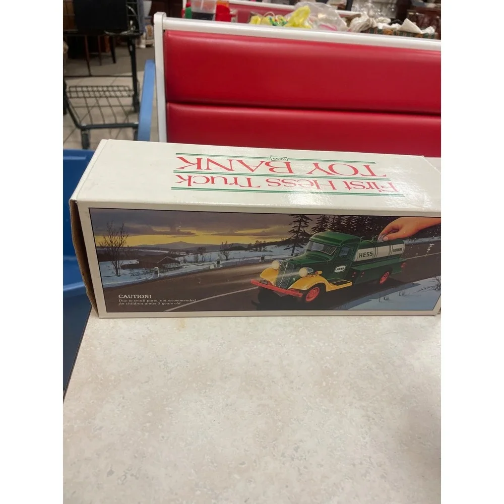 Vintage 1985‎ First Hess Truck Toy Bank Mint In Box